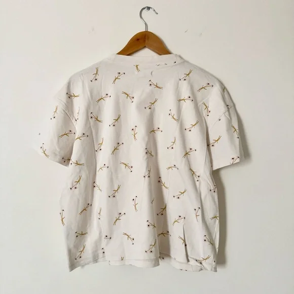 Madewell Pocket Tee Daisy Sketch Slight Crop Size XL - Picture 5 of 6